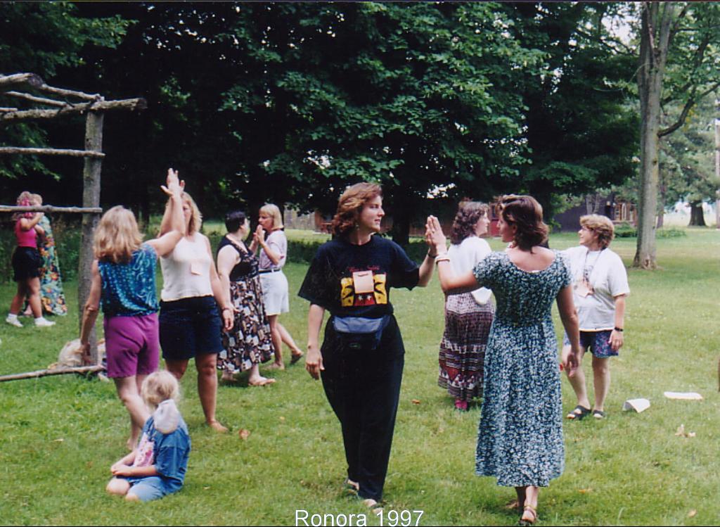 Dancing at the CMwD W&R Summer Retreat, August 1997